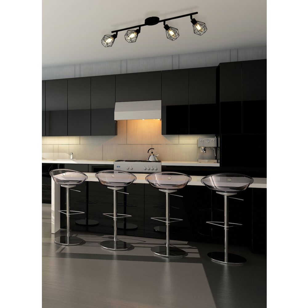 Eglo Zapata 1 reflektor/3, led, g9, 3x3w, 3x360lm, crna/čelik/amber staklo  slika 2