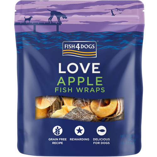 Fish4Dogs Love Apple Fish Wraps 90 g slika 1