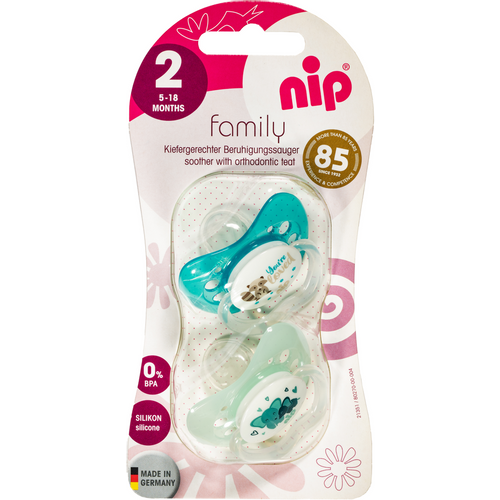 nip® Duda varalica Family 5-18mj (veličina 2) - Silikon, 2kom Mint slika 3