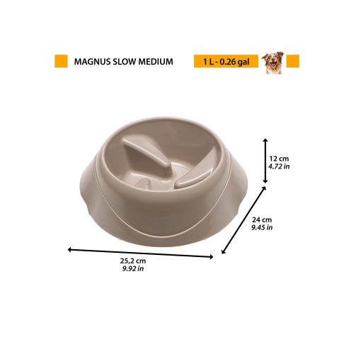 Ferplast Posuda Magnus Slow Medium 25,2X24X12 cm - 1L slika 2