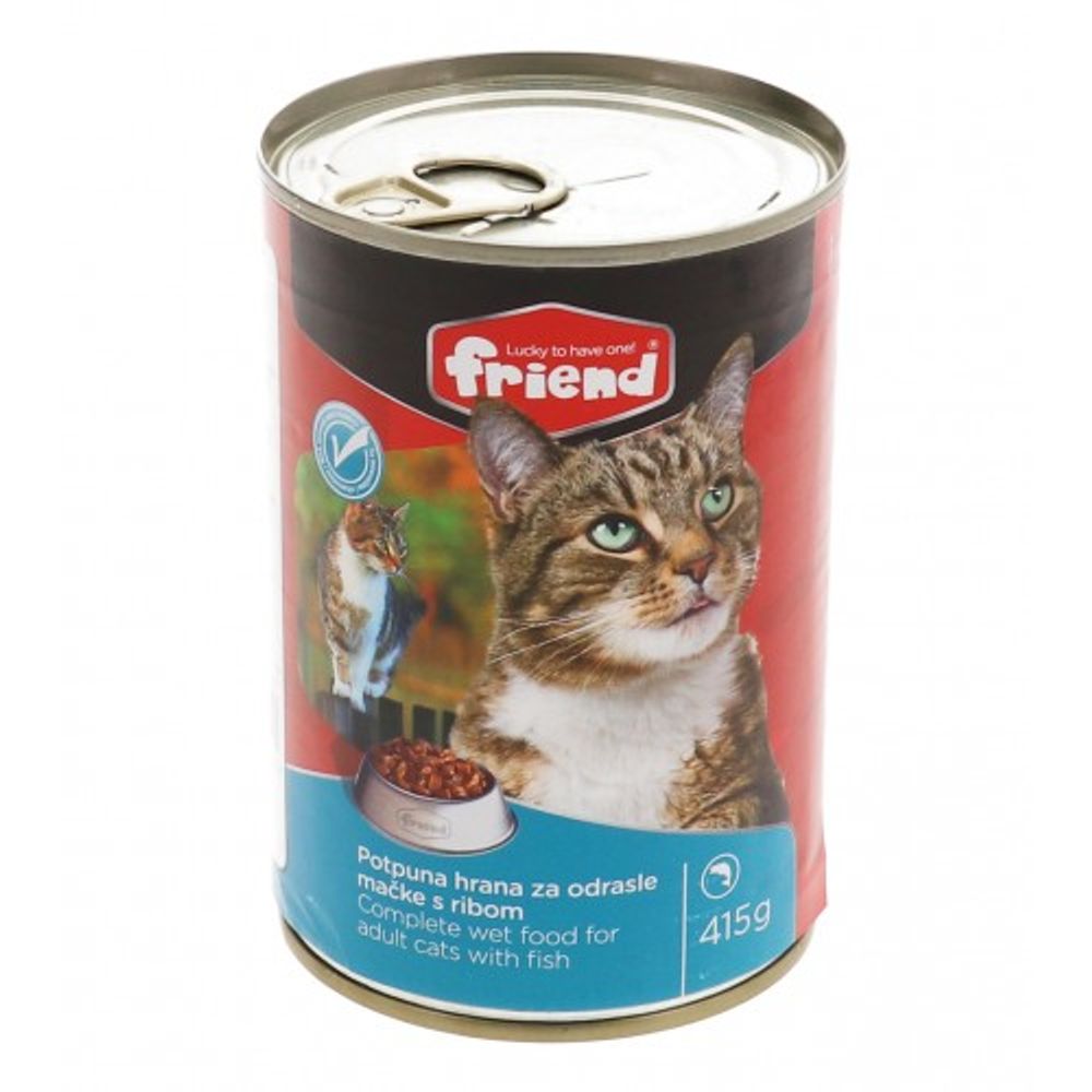 Friend hrana za mačke u konzervi Riba 415g slika 1