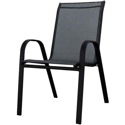 Vrtna stolica, metalna, 54x68x90cm, crna slika 1