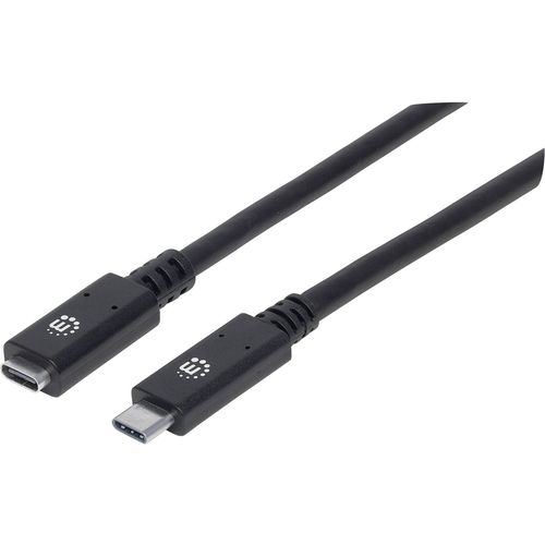 Manhattan USB kabel USB 3.2 gen.2 (USB 3.1 gen.2) USB-C® utikač, USB-C® utičnica 0.50 m crna  355230 slika 5