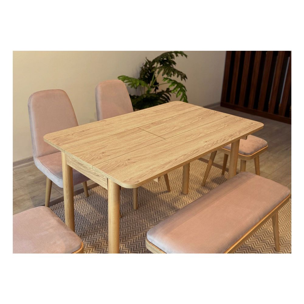 Vina Mini 03 0900 - Ekstenzibilni Trpezarijski Sto i Stolice Set (6 Komada) slika 6