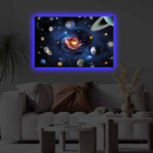 4570KTLGDACT - 019 Multicolor Decorative Led Lighted Canvas Painting