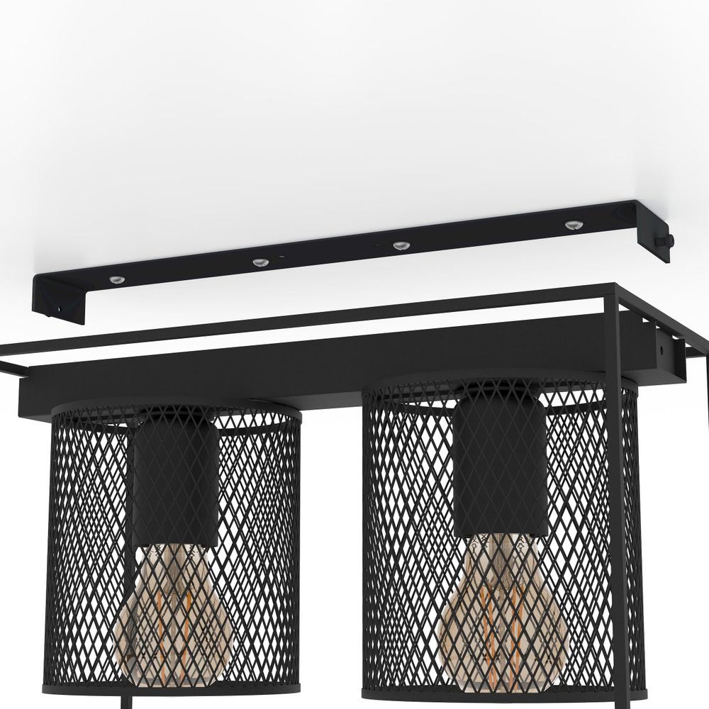 Eglo stropna lampa 'Catterick' - Čelik/Crna, E27 slika 3