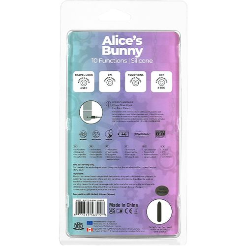 Rabbit vibrator PowerBullet - Alice's Bunny, ljubičasti slika 7