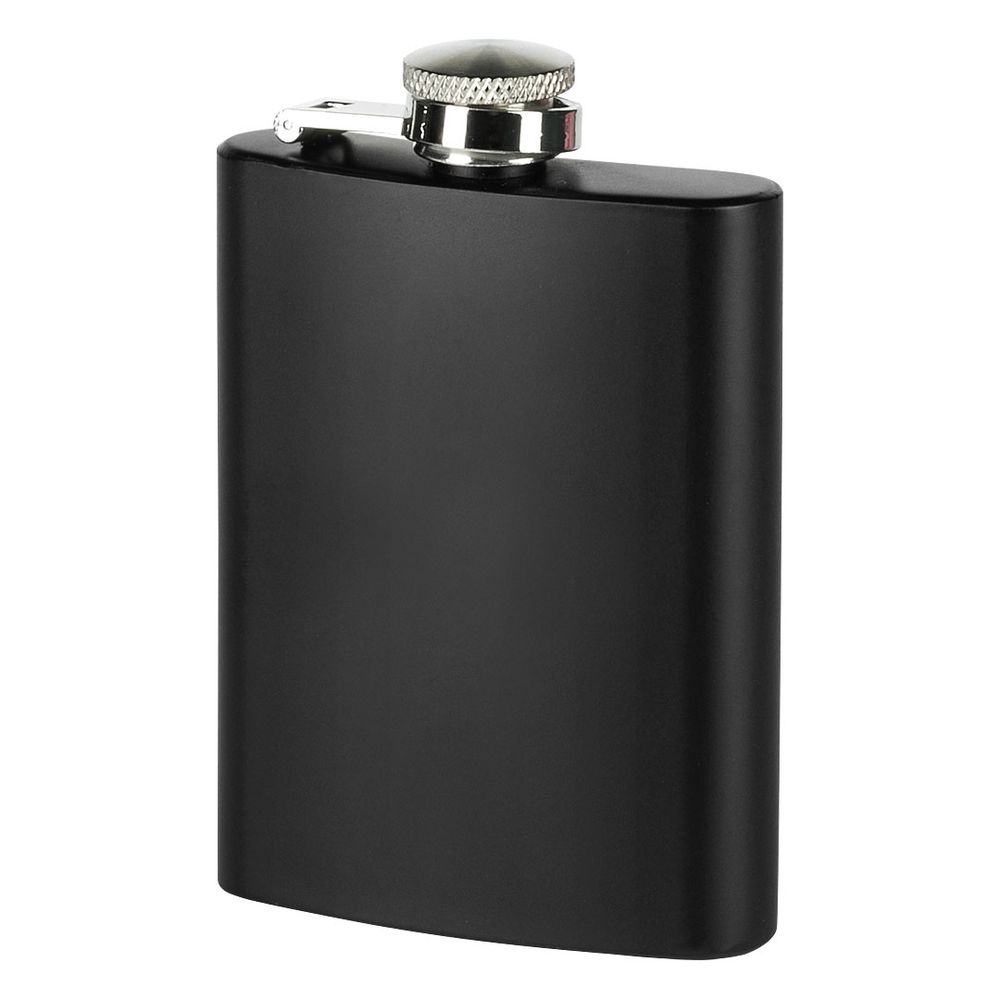 BRANDY 4,metalna pljoska 115 ml,crna slika 1