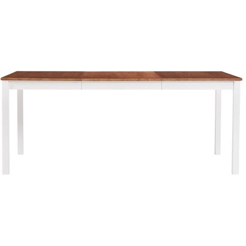 Blagavaonski stol bijelo-smeđi 180 x 90 x 73 cm od borovine slika 26