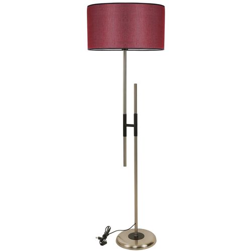 Felix Mat Krom Lambader Silindir Hasır Bordo Abajurlu Claret Red Floor Lamp slika 2