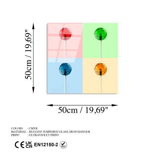 Wallity Ukrasna slika na kaljenom staklu UV-843 - 50 x 50 slika 7