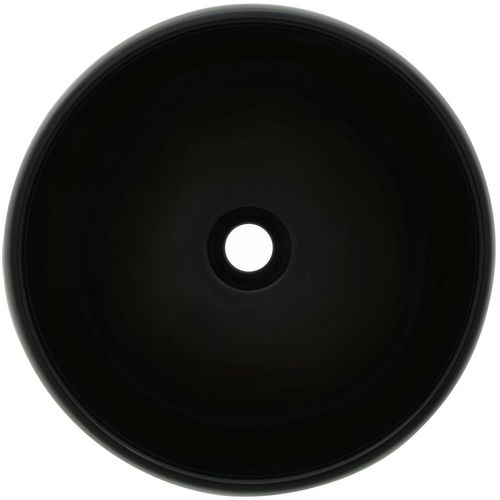 Keramički okrugli umivaonik 40 x 15 cm crni slika 3
