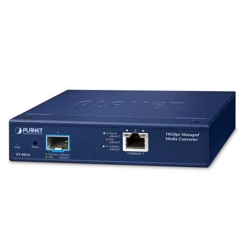 Planet 1-Port 10G 5G 2.5G 1G 100BASE-T 1-Port 10G 1GBASE-X SFP Managed Media Converter slika 1