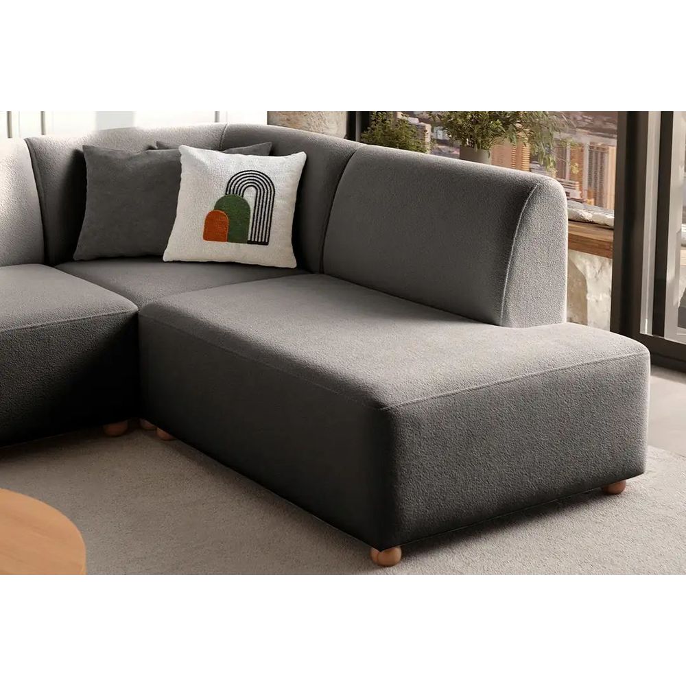 Ugaona Sofa S-Loft Desna - boja: antracit slika 6