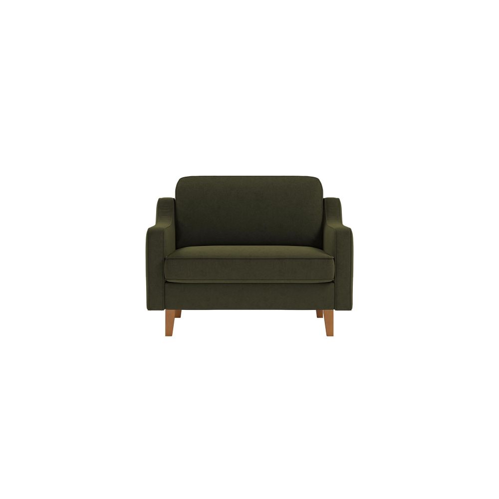 Fotelja Robin Loveseat - boje: uljna zelena orah slika 2