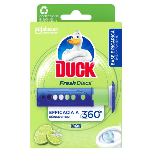 Duck Fresh Discs gel za čišćenje i osvježavanje WC školjke miris lime slika 1