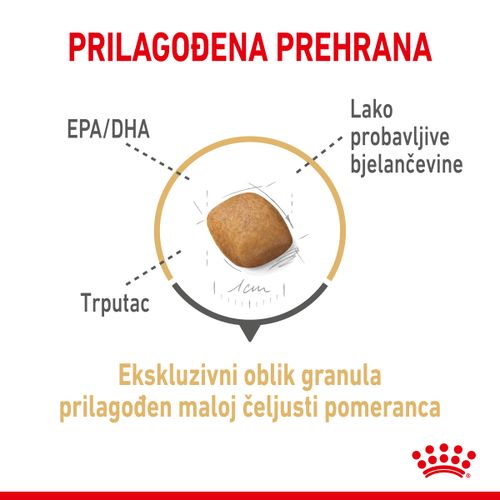 ROYAL CANIN BHN Pomeranian Adult, potpuna hrana za pse, specijalno za odrasle i starije pse pasmine pomeranac starije od 8 mjeseci, 1,5 kg slika 7