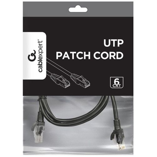 PP6U-1M/BK Gembird Mrezni kabl, CAT6 UTP Patch cord 1m black slika 2