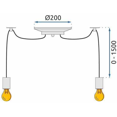 TOOLIGHT STROPNA SVJETILJKA VISEĆI LUSTER SPIDER 8 E27 LED APP681-8CP slika 2