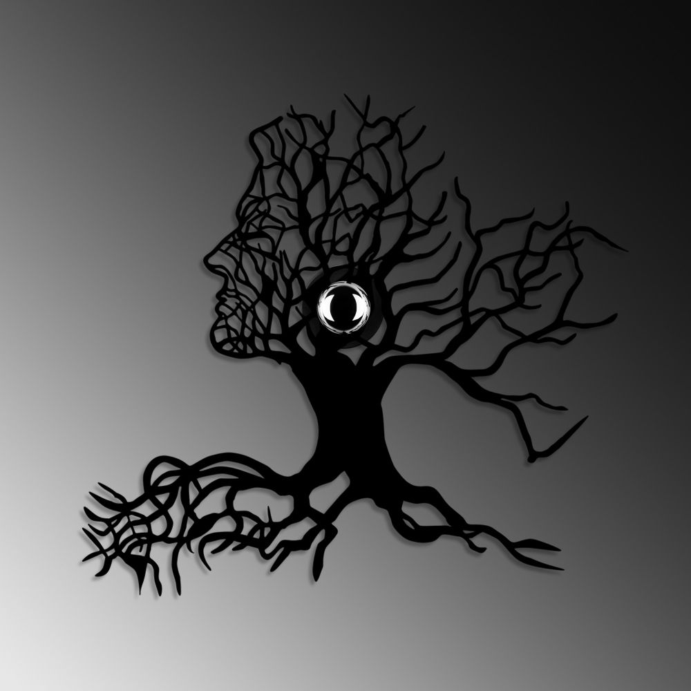 Zidna lampa 'Tree Man' u crnoj boji slika 6