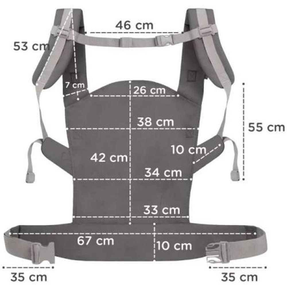 Kinderkraft Ergonomska nosiljka za bebu Nino Confetti, Grey slika 5