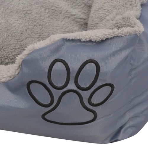 Krevet za pse s podstavljenim jastukom veličina XL sivi slika 29