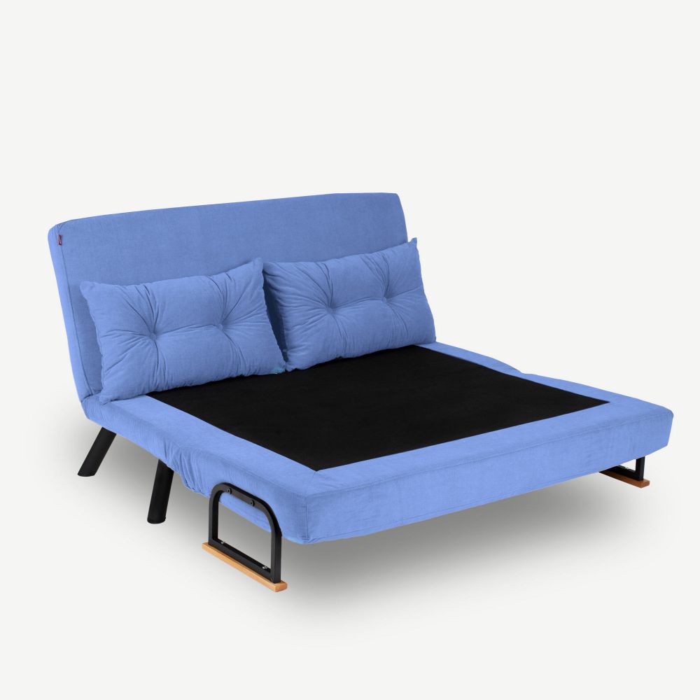 Sando 2-Seater - Plavi dvosjed koji se pretvara u krevet slika 3