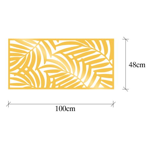 Wallity Metalna zidna dekoracija, Decorative Panel 4 - Gold slika 6