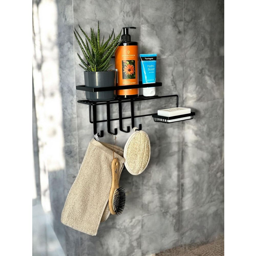 Organizator za kupatilo WB044-B u crnoj boji slika 6