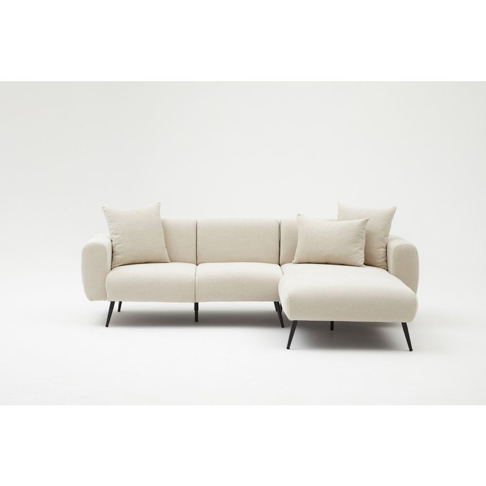 Krevetna Sofa - Desni Kutak u Krem Boji slika 3