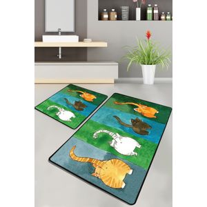 Set podmetača za kupatilo Gatto Carino Multicolor (2 komada)