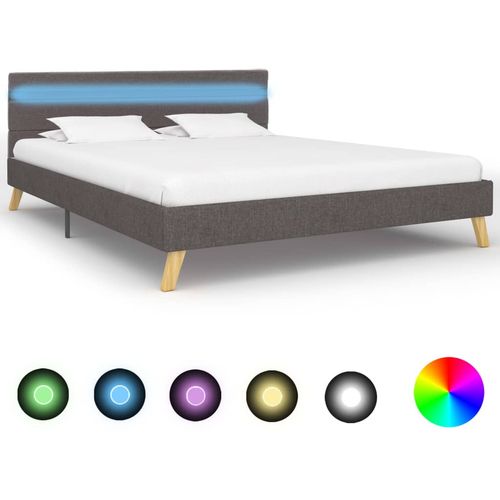 Okvir za krevet od tkanine LED svjetlosivi 120 x 200 cm slika 3