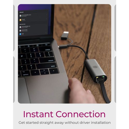 Icybox IB-LAN301-C3 USB-A i USB-C mrežna kartica/adapter za 2.5 Gbit Ethernet slika 5