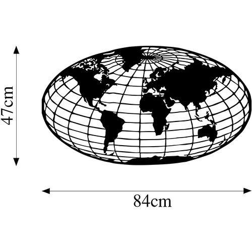 Wallity Metalna zidna dekoracija, World Map 6 slika 5