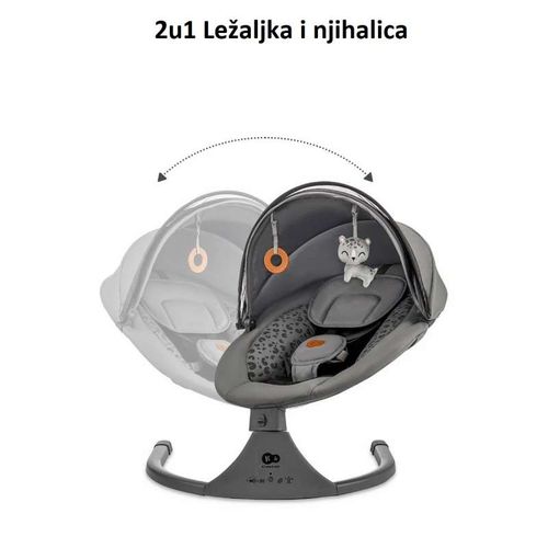 Kinderkraft Stolica Za Ljuljanje Lumi 2 Dark Gray slika 1