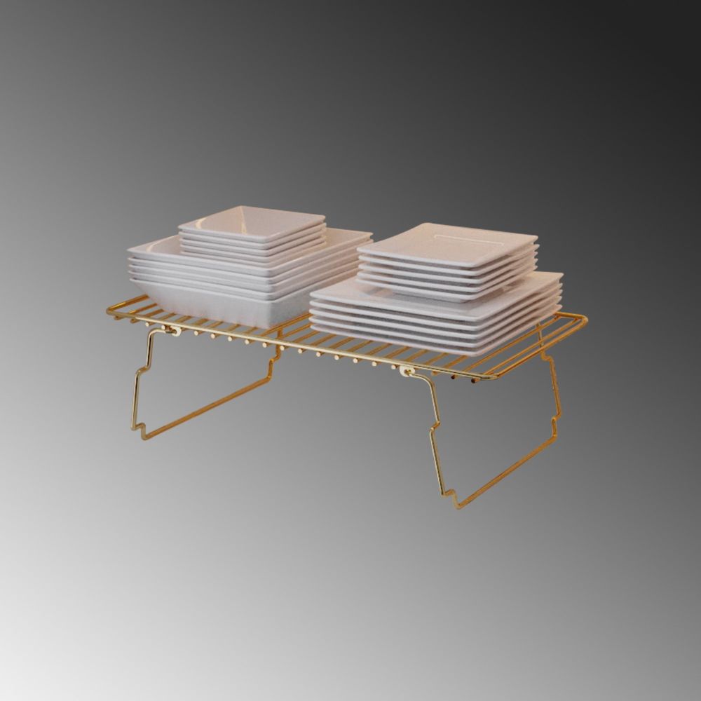 Zidna Polica Gold Brown s Organizatorom za Ormar slika 7
