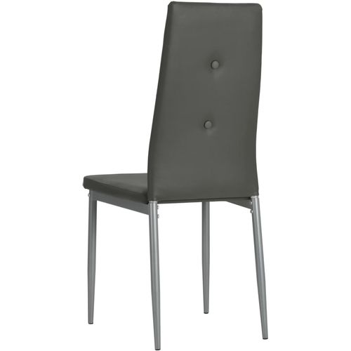 Blagovaonske stolice od umjetne kože 4 kom sive slika 16