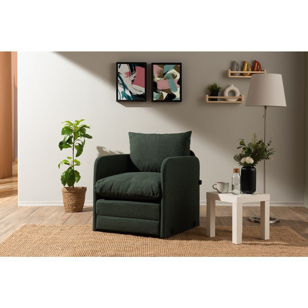 Saga Single - Zeleni Sofa na Razvlačenje za Jednu Osobu slika 2