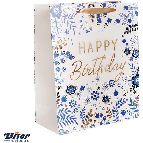 Viter Kesa birthday in blue flowers l slika 1