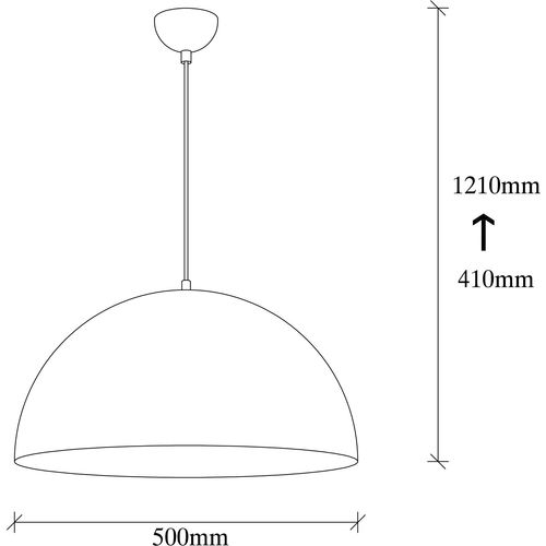 Opviq Vislica MIRA, crno- zlatna, metal, promjer 50 cm, visina 121 cm, visina sjenila 50 cm, promjer 25 cm, podesvia visina, duljina kabla 90 cm, E27 40 W, Sivani - MR - 723 slika 5