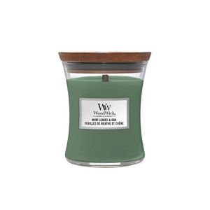 WOODWICK CLASSIC MEDIUM, svijeća mirisna Mint leaves & oak