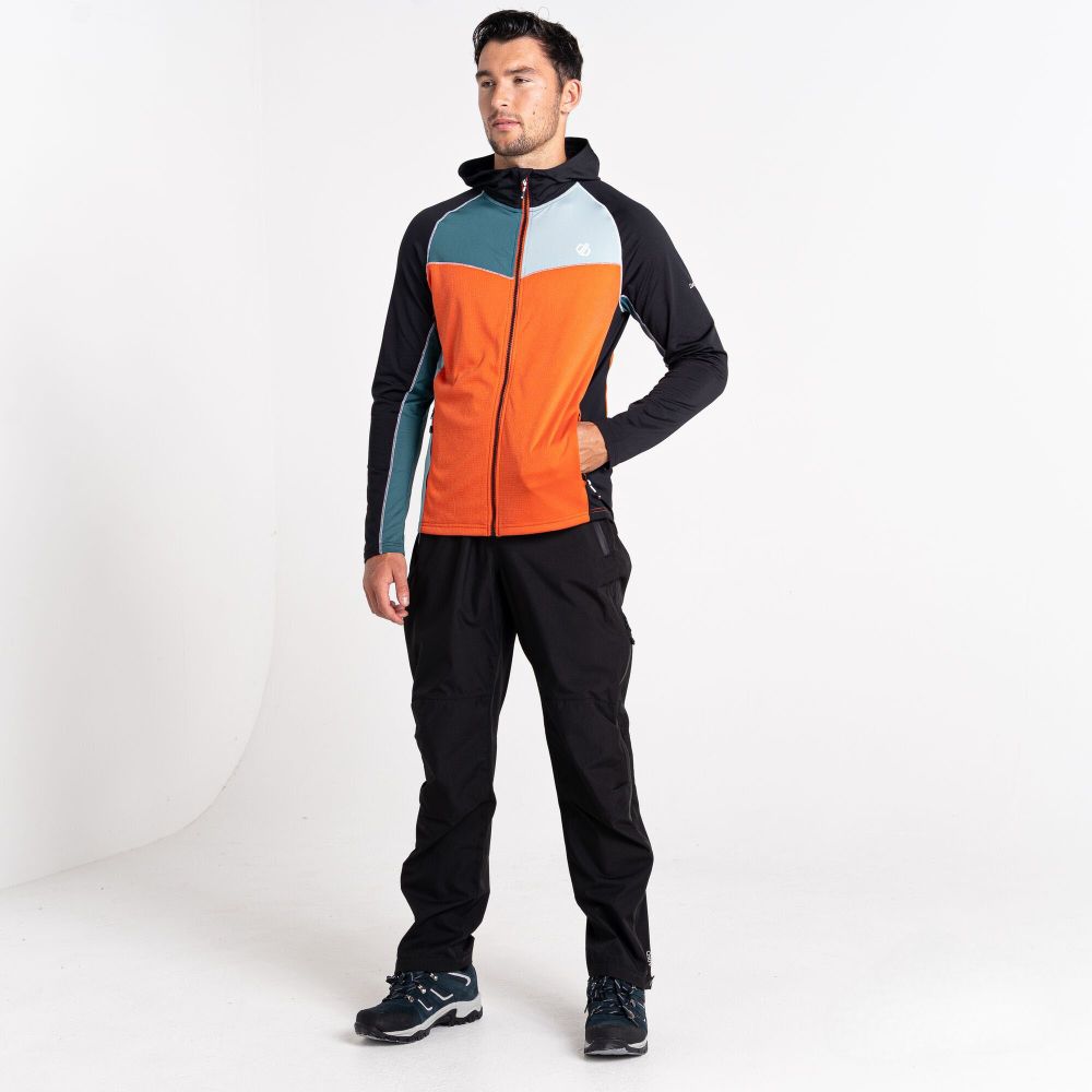 Dare2B Muški duks na kopčanje Contend Core, Mediterranean Green/Trail Blaze/Slate slika 3