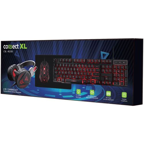 Connect XL Gaming set, slušalice, tastatura, miš, podloga za miš - CXL-KG350 Kit Gaming slika 2
