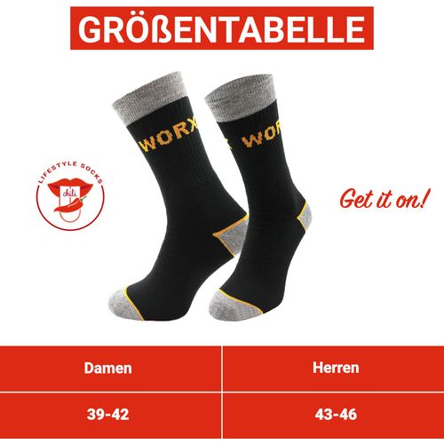 Radne čarape 3-Pack - Worx - Unisex - Kvalitetne - CHILI slika 2