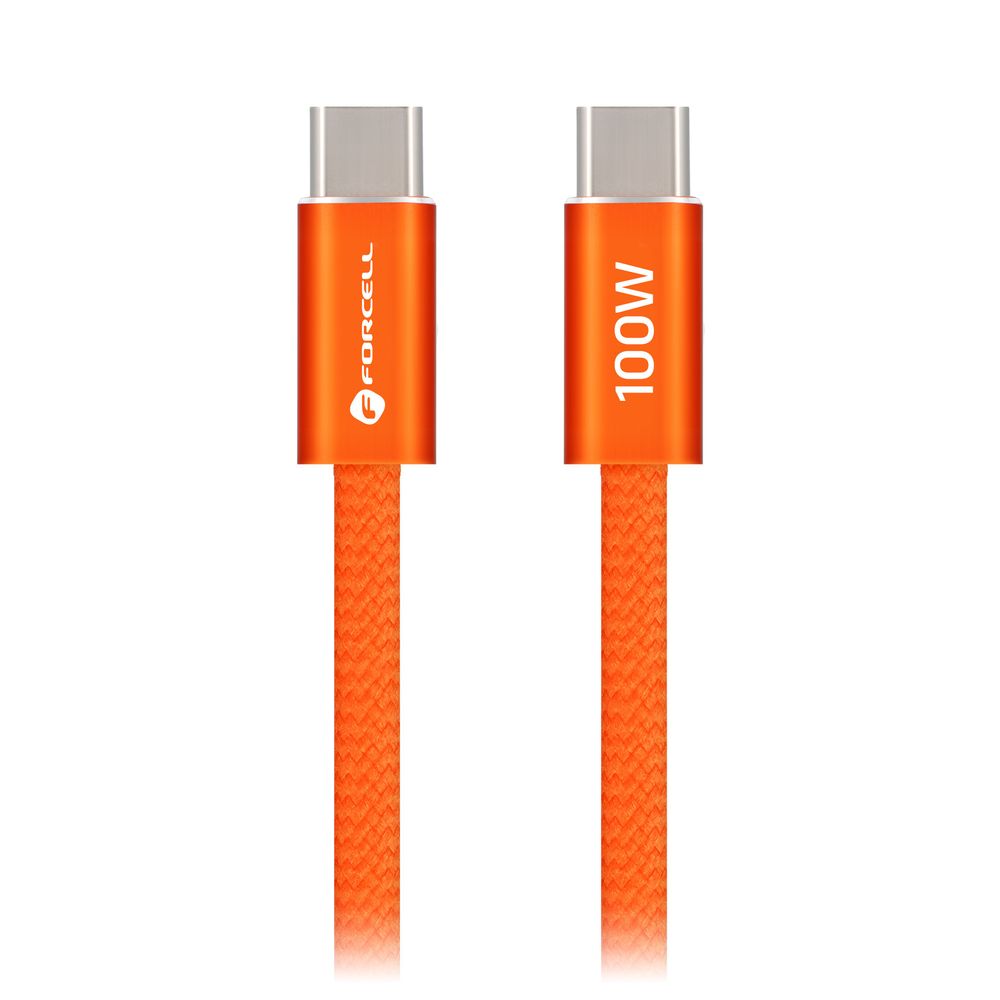 USB C na USB C kabel Forcell F-Energy QC4.0 PD 5A 100W 120 cm ACYH23 narančasti slika 2