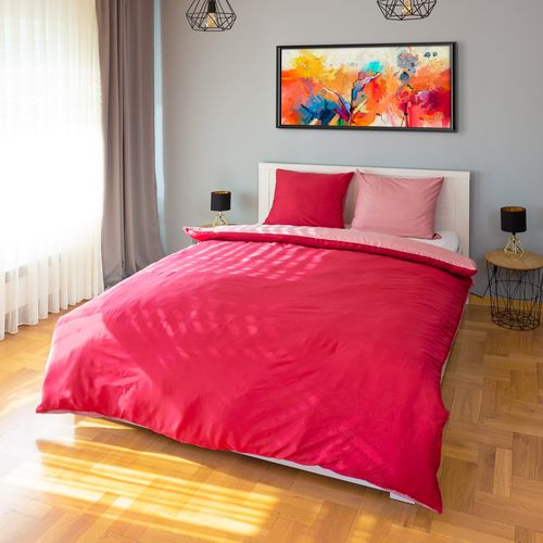 Pamučno satenska posteljina Svilanit Mars red MC 200x200 2x50x70 cm slika 6