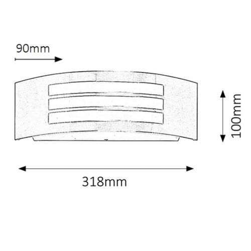 Roma spoljna zidna lampa E27 14W IP44 (8410) slika 2