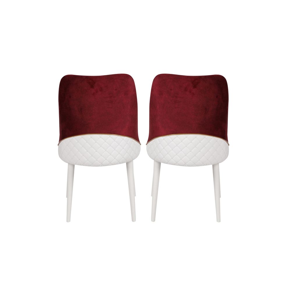 Nova 081 V2 Set Stolica u Claret Crvenoj i Bijeloj (2 Komada) slika 3