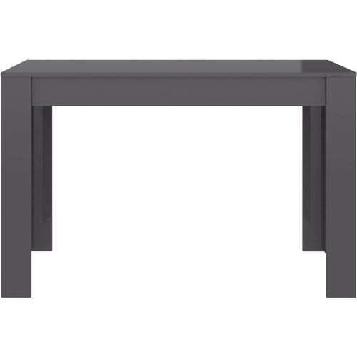 Blagovaonski stol visoki sjaj sivi 120 x 60 x 76 cm od iverice slika 44