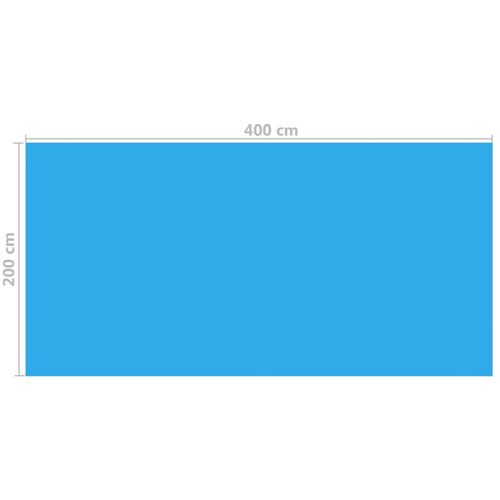 Pokrivač za bazen plavi 400 x 200 cm PE slika 16